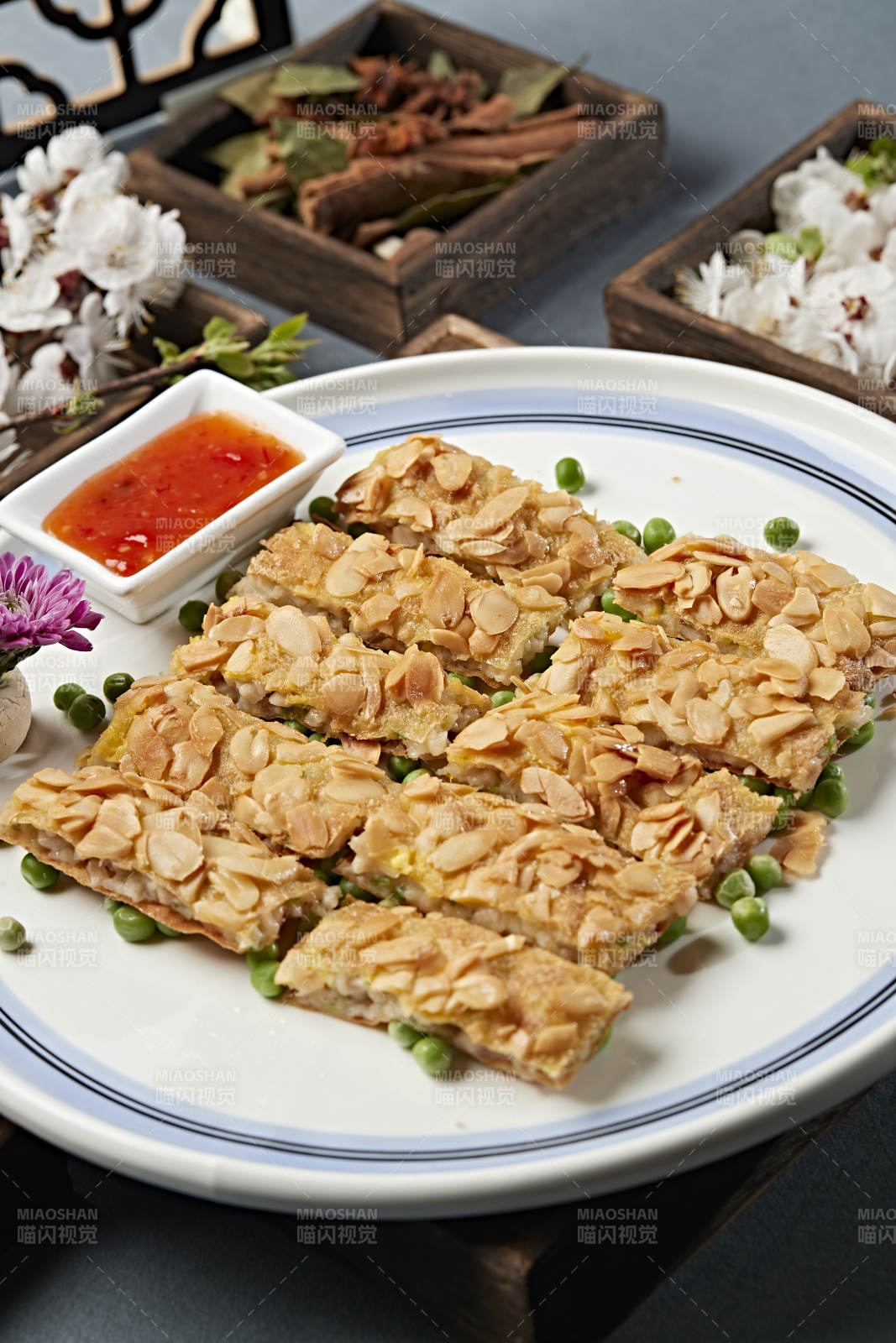 香煎虾泥杏仁饼