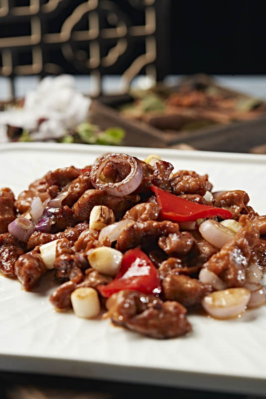 蔥香彩椒燒黃牛肉牛柳