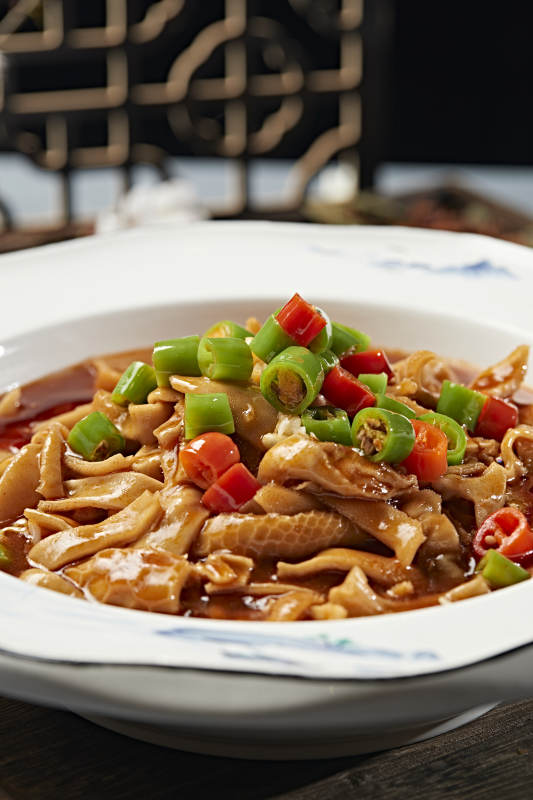 浓汤米椒烧羊肚丝