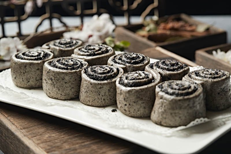 香蒸杂粮芝麻盐卷