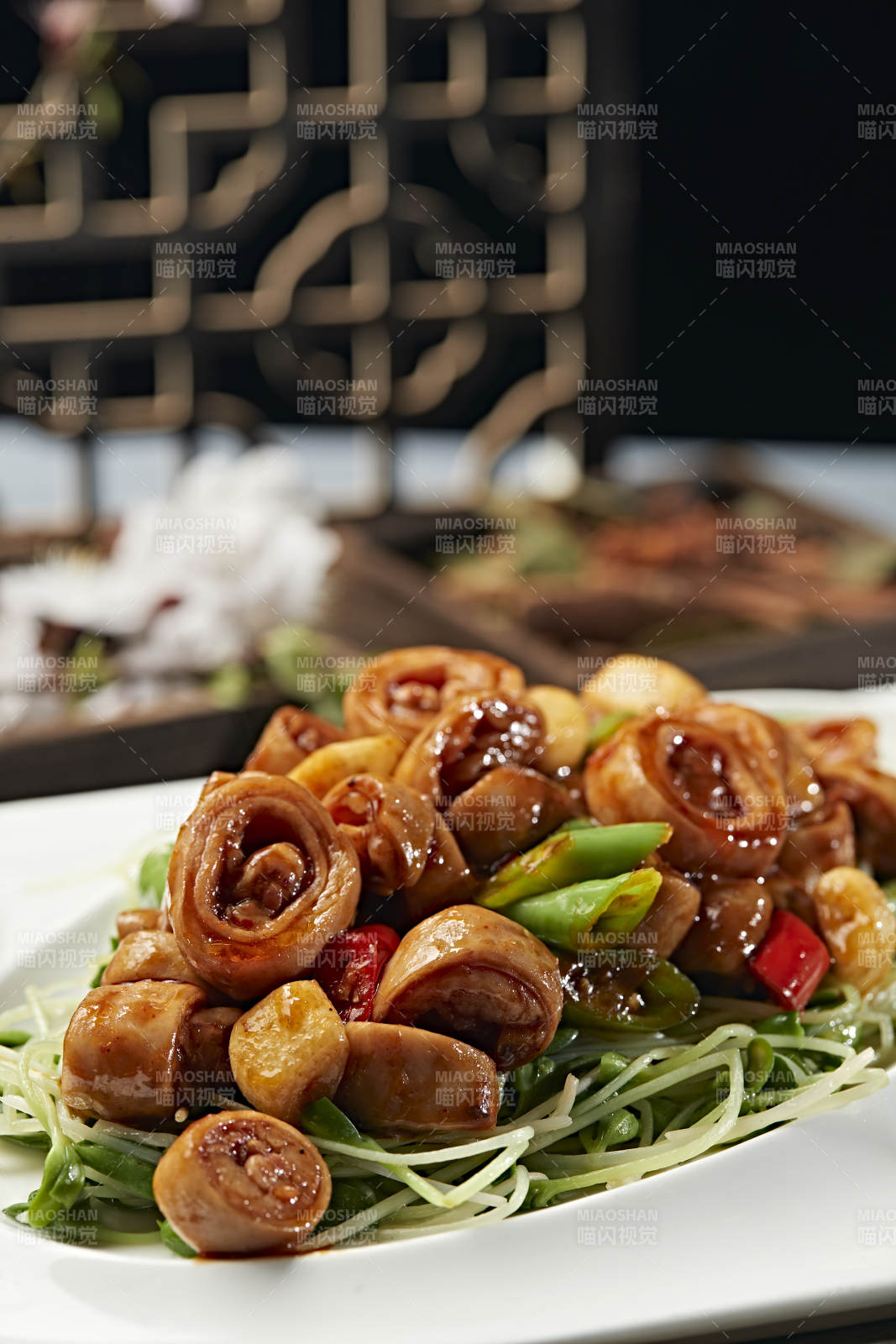 米椒蒜子溜肥腸