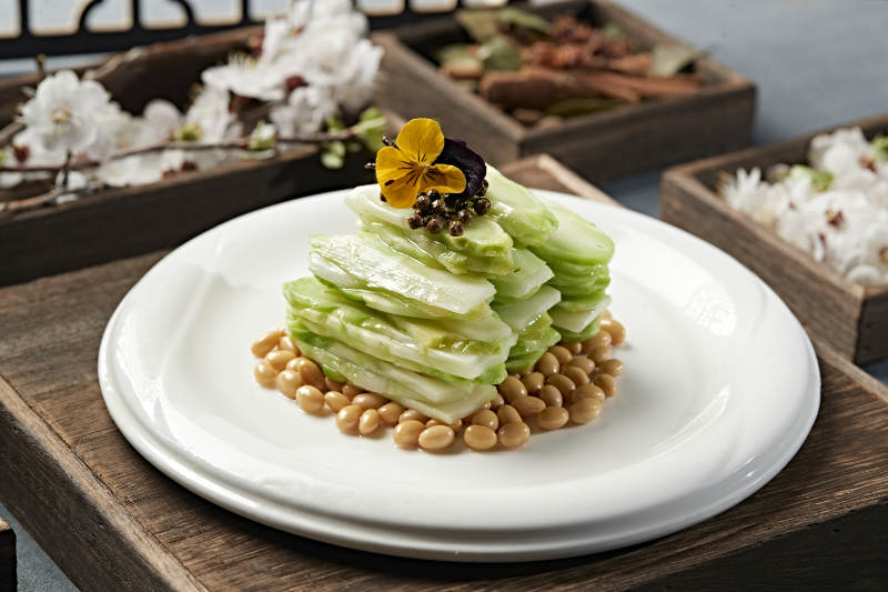 椒麻盐水巧拌黄豆儿菜 芥菜