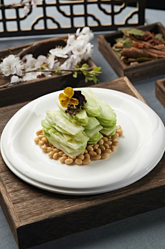 椒麻盐水巧拌黄豆儿菜 芥菜