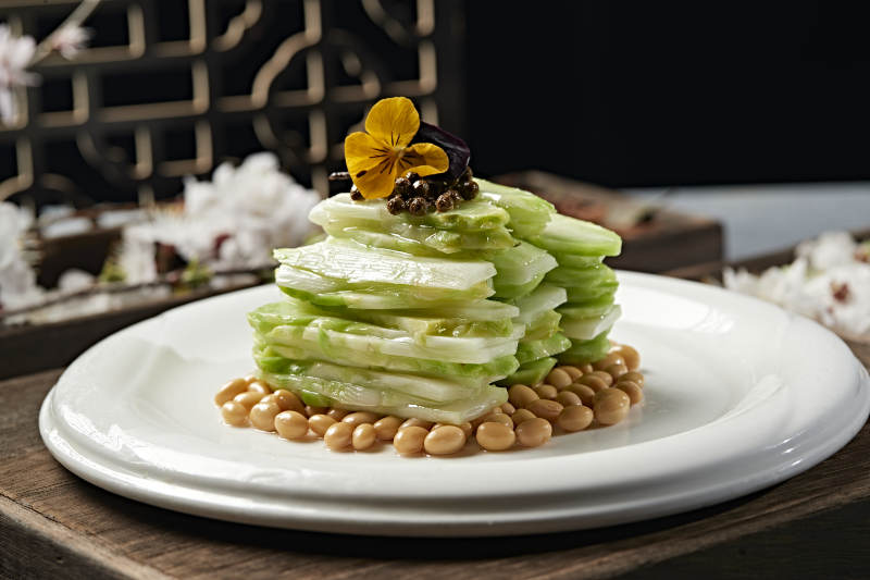 椒麻盐水巧拌黄豆儿菜 芥菜