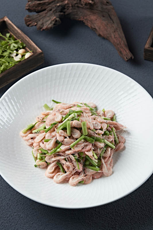 风味葱香盐水小河虾