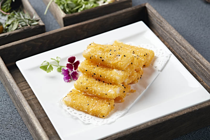 油炸脆片奶香糯米拉糕