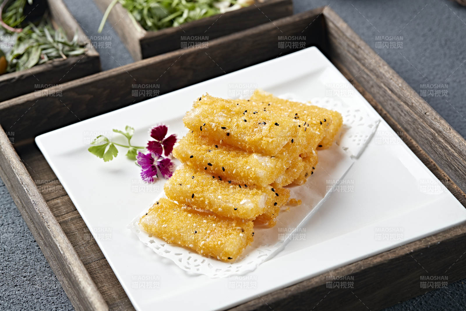 油炸脆片奶香糯米拉糕