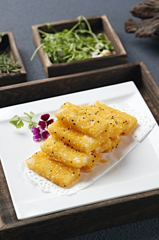 油炸脆片奶香糯米拉糕