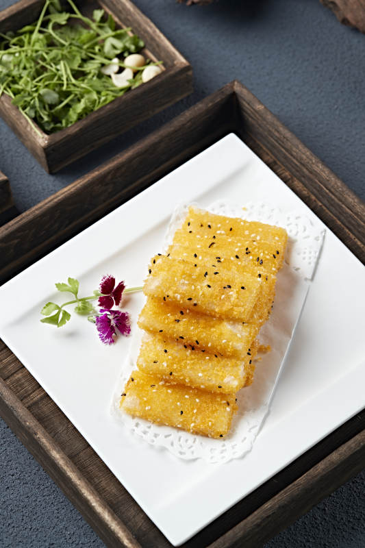 油炸脆片奶香糯米拉糕