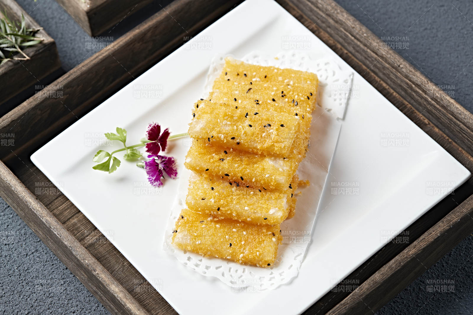 油炸脆片奶香糯米拉糕