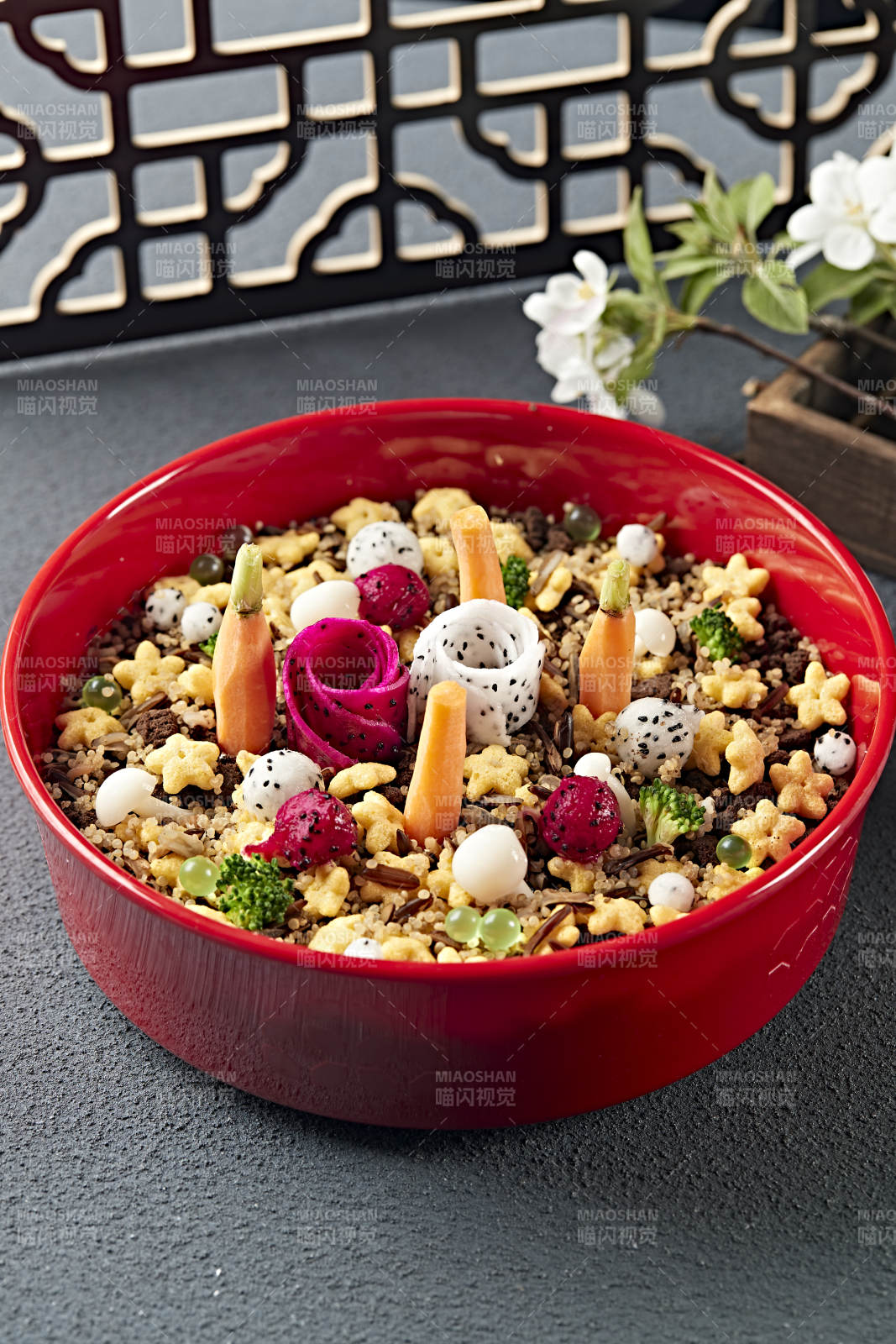 藜麥米奧利奧碎果蔬奶油紫薯千層蛋糕