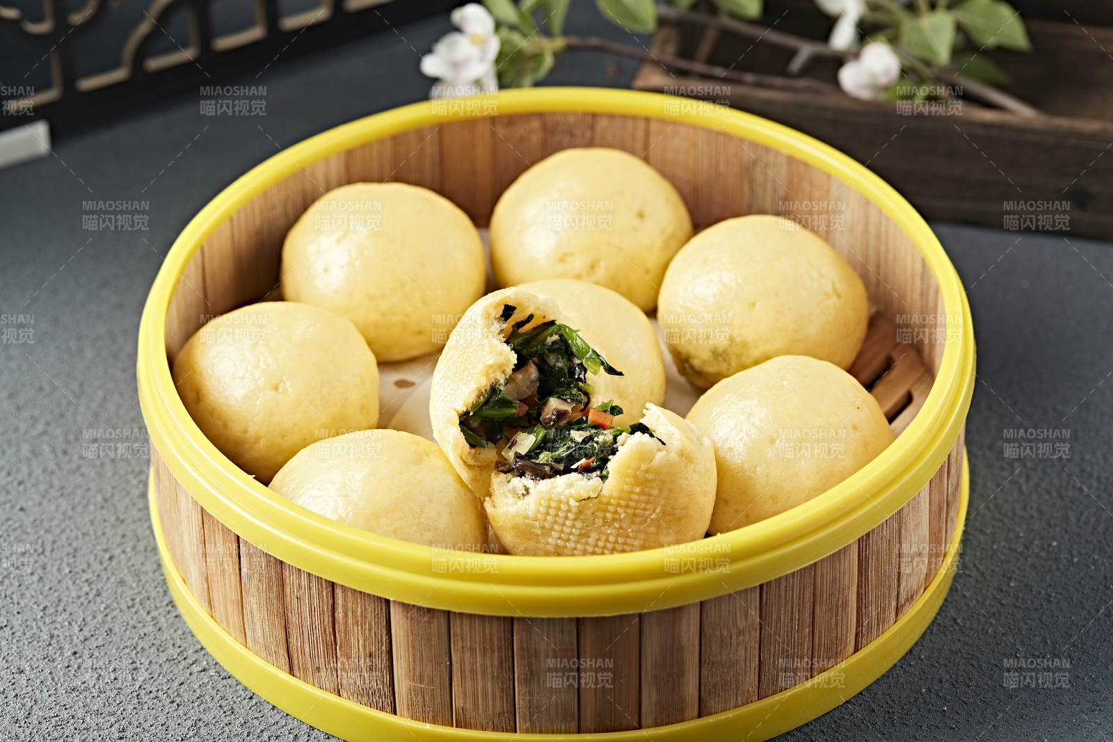 香蒸杂粮菜团图片