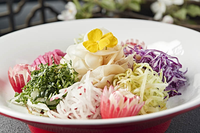 浇汁时蔬山药大拉皮