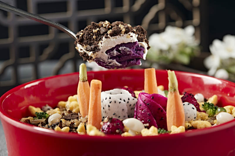 藜麥米奧利奧碎果蔬奶油紫薯千層蛋糕