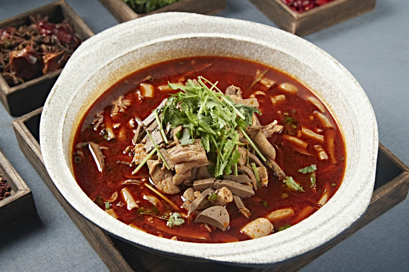 石锅红油香辣羊杂汤
