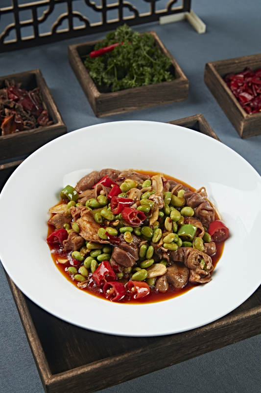 米椒青豆烧肥肠