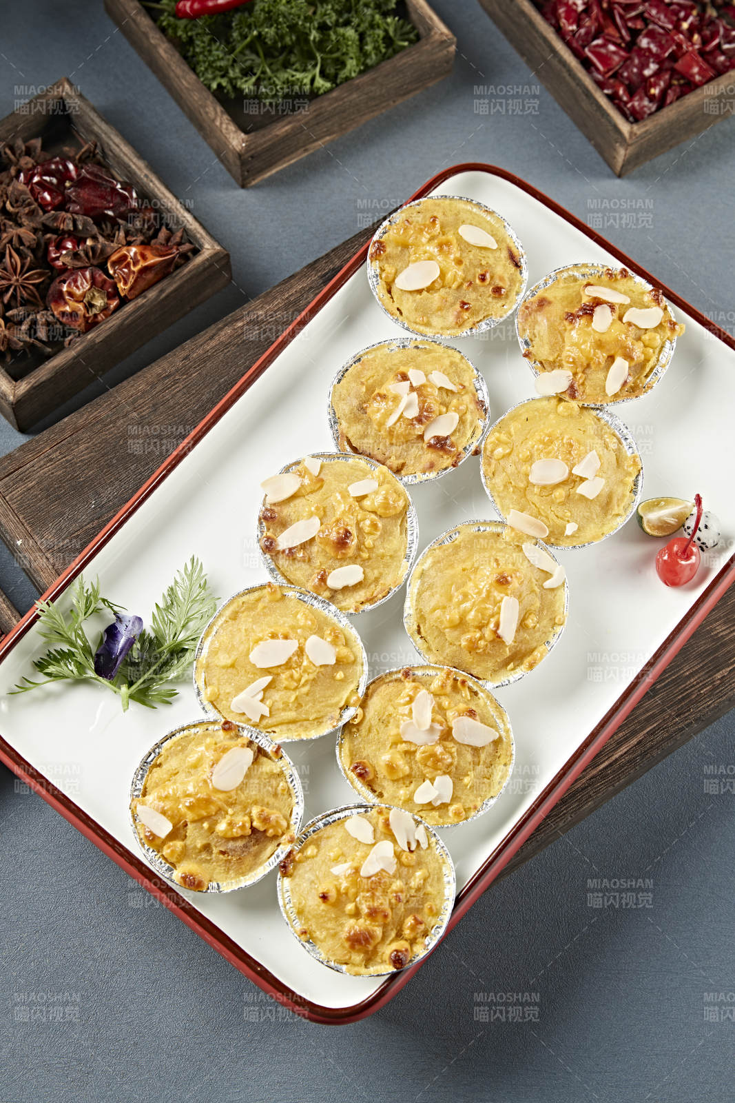 杏仁片芝士焗红薯泥