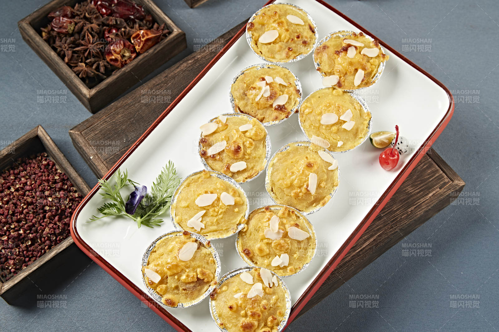 杏仁片芝士焗红薯泥