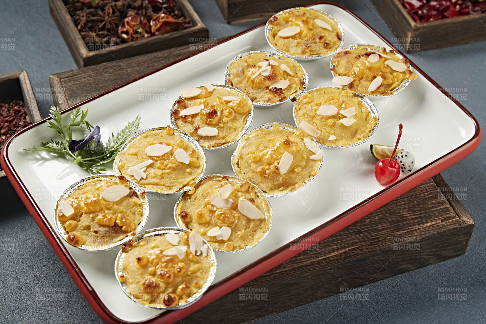 杏仁片芝士焗红薯泥