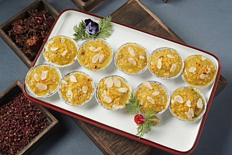 杏仁片芝士焗红薯泥