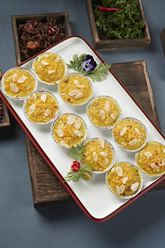 杏仁片芝士焗红薯泥