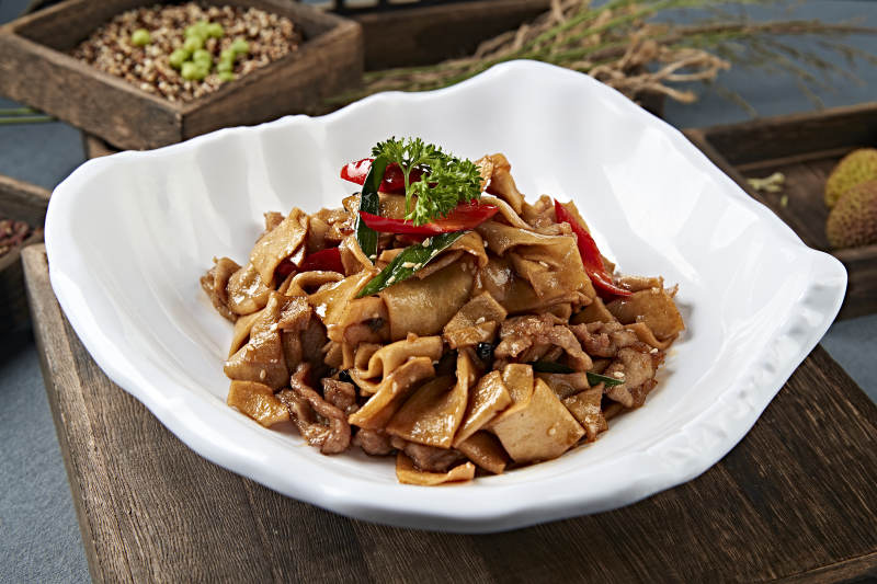 豆豉彩椒杏鮑菇片炒五花肉