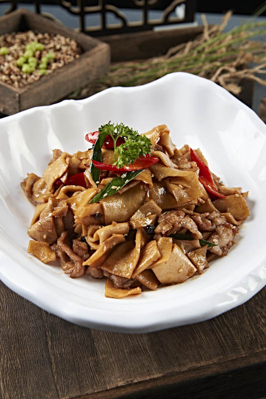 豆豉彩椒杏鮑菇片炒五花肉