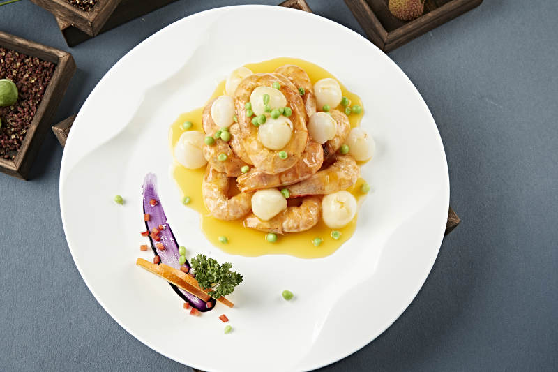 澆汁油炸荔枝深海蝦