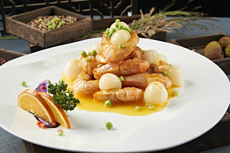 澆汁油炸荔枝深海蝦