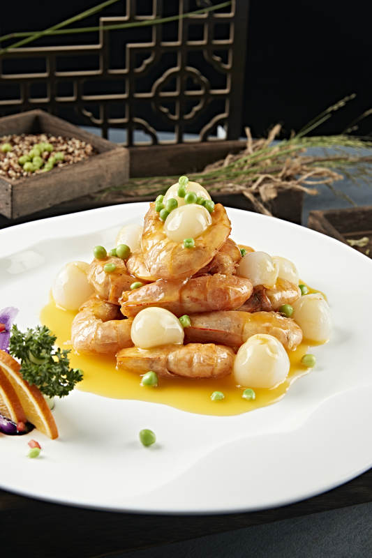 澆汁油炸荔枝深海蝦