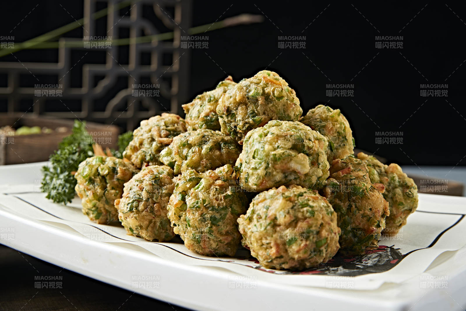 香炸野菜海米貓頭丸子