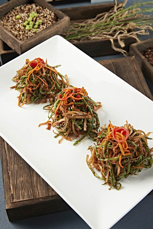 爆炒三丝 虫草花豆角丝杏鲍菇丝