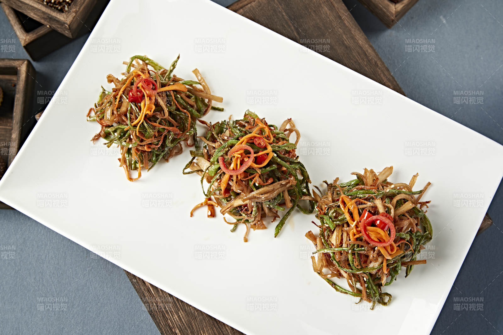 爆炒三丝 虫草花豆角丝杏鲍菇丝