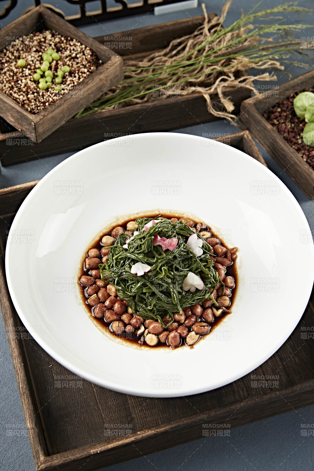 美味涼菜老醋花生拌沙蔥