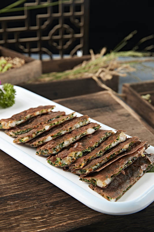 港式脆皮韭菜虾饼