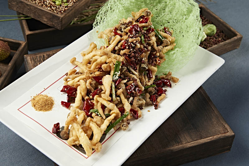 川味麻辣干炸海鲜菇