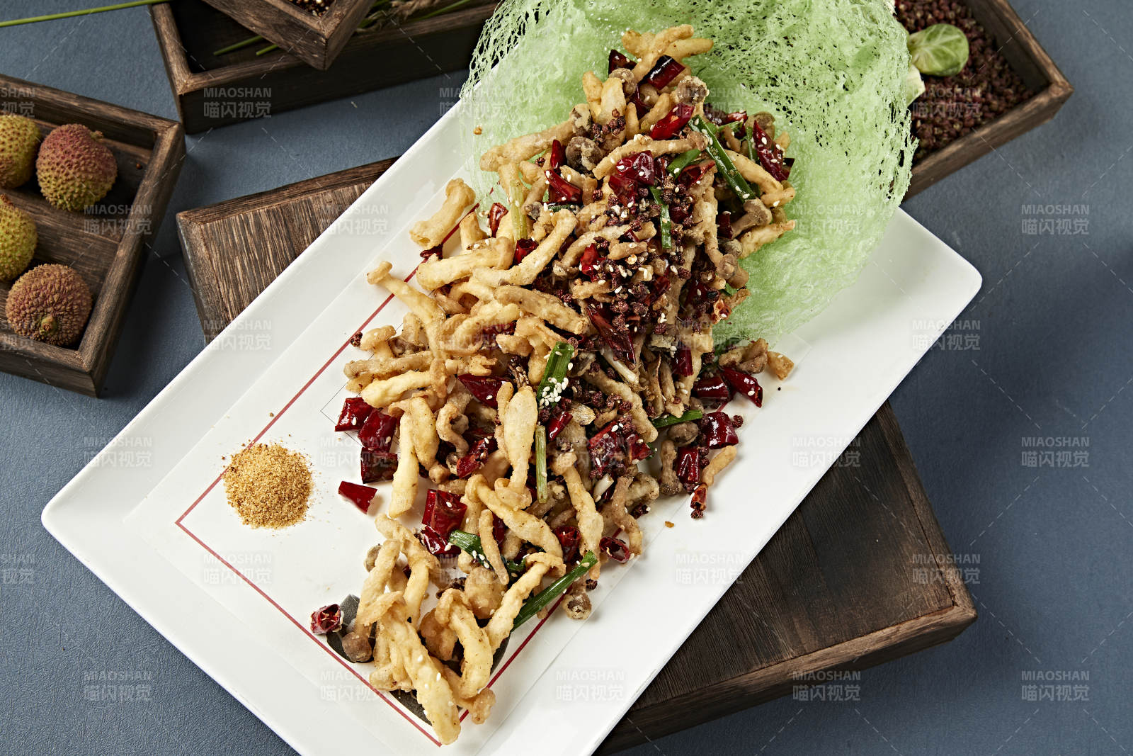 川味麻辣干炸海鲜菇