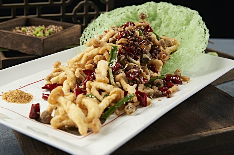 川味麻辣干炸海鲜菇