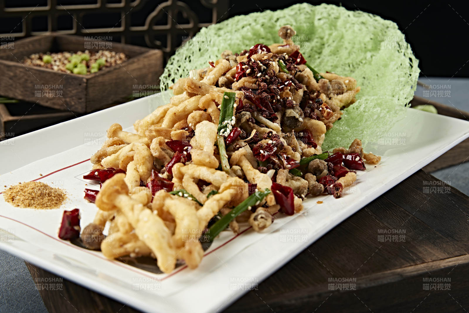 川味麻辣干炸海鲜菇