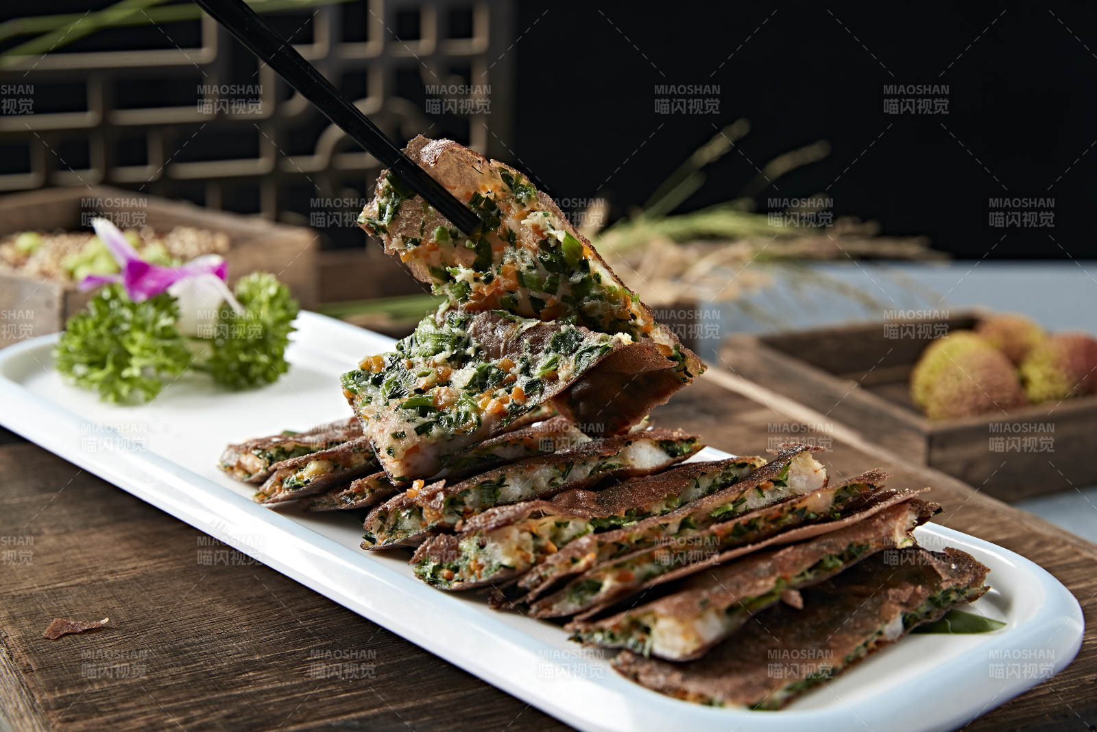 港式脆皮韭菜虾饼