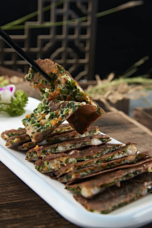 港式脆皮韭菜虾饼