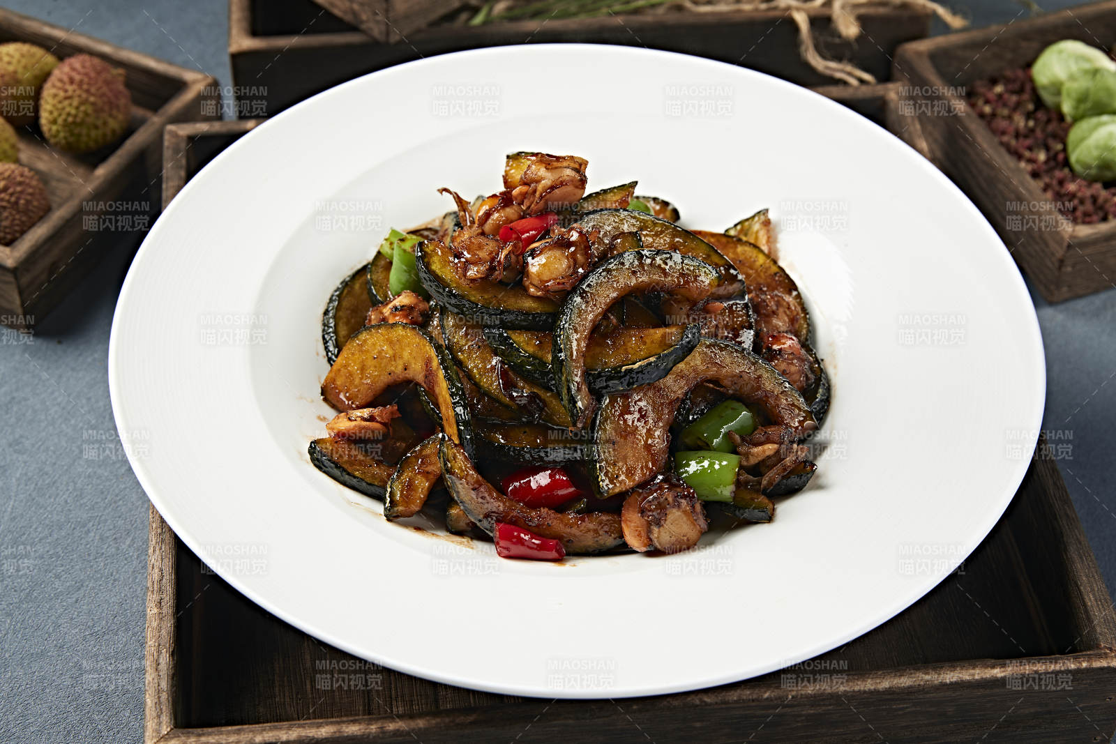 酱爆香辣扇贝肉贝贝瓜-摄影图