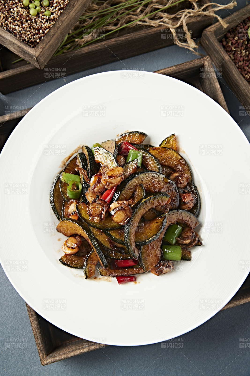 酱爆香辣扇贝肉贝贝瓜-摄影图