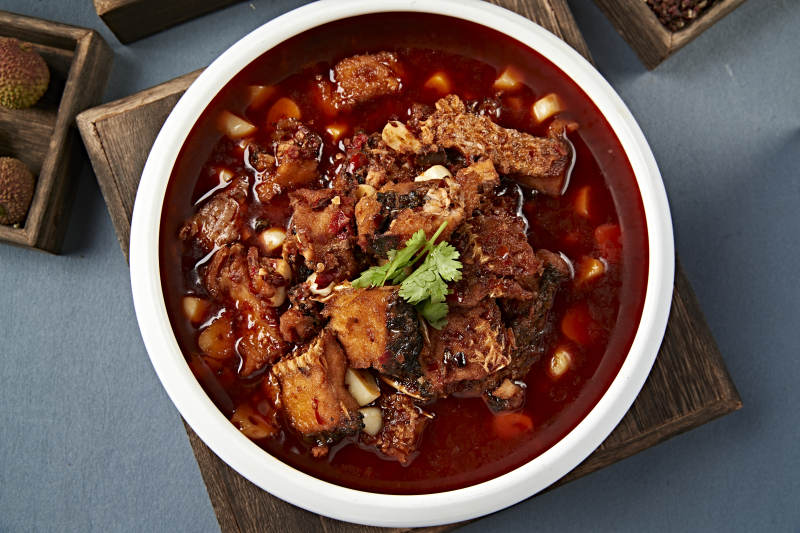 蒜香红油香辣炖鱼排