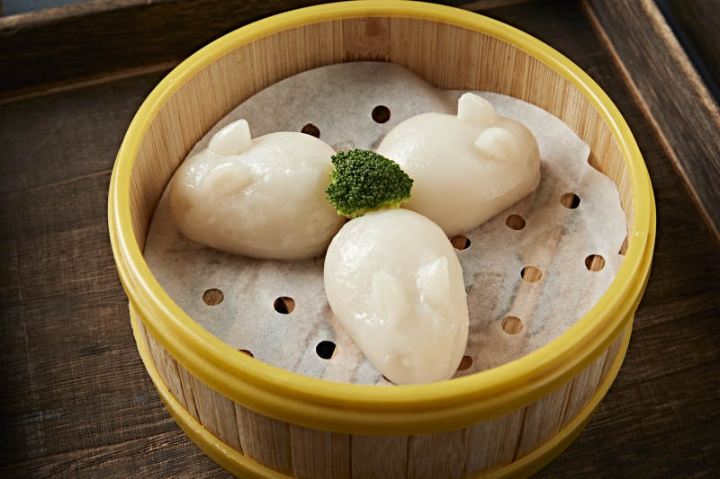 港式茶餐香蒸玉兔水晶虾饺