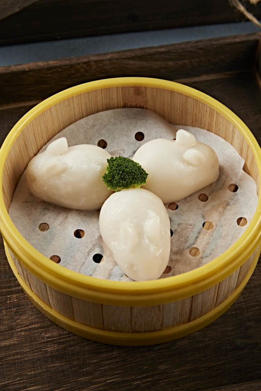 港式茶餐香蒸玉兔水晶虾饺