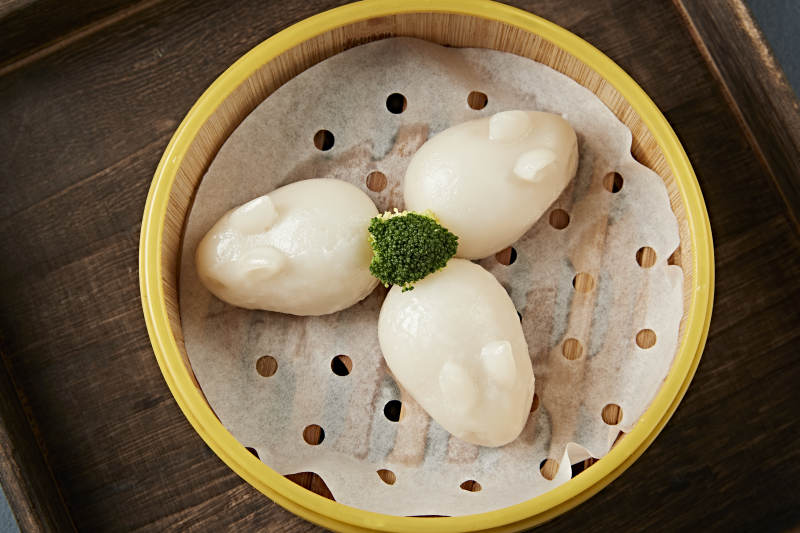 港式茶餐香蒸玉兔水晶虾饺