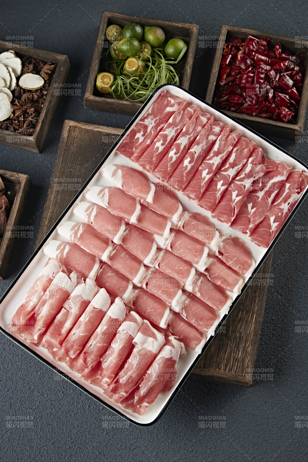 老北京涮肉食材草原肥羊肥牛肉卷