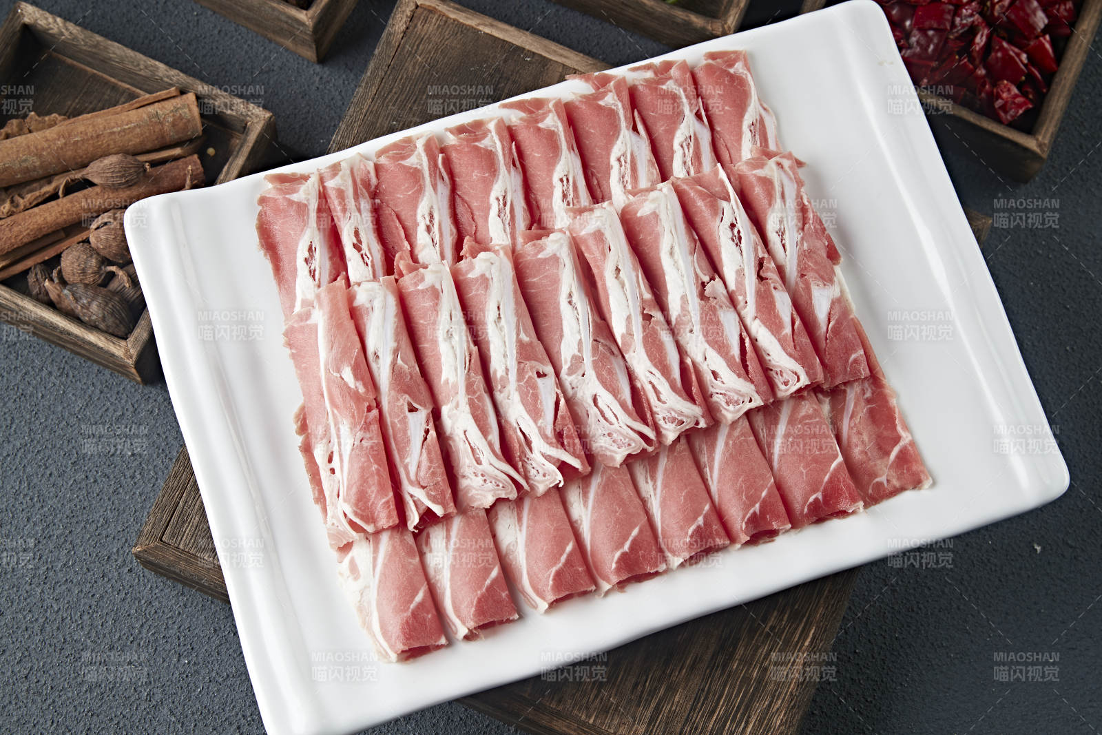 老北京涮肉食材草原肥羊肥牛肉卷