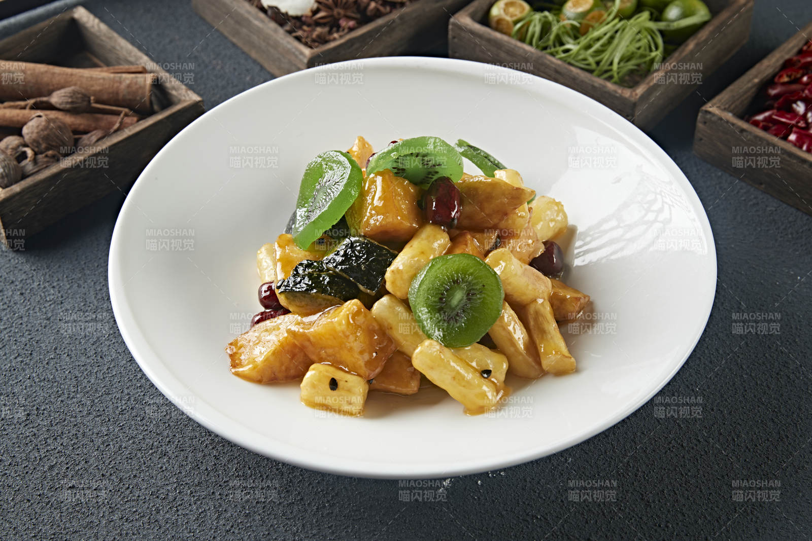 拔絲蜜餞 南瓜紅薯香蕉山藥蜜棗獼猴桃